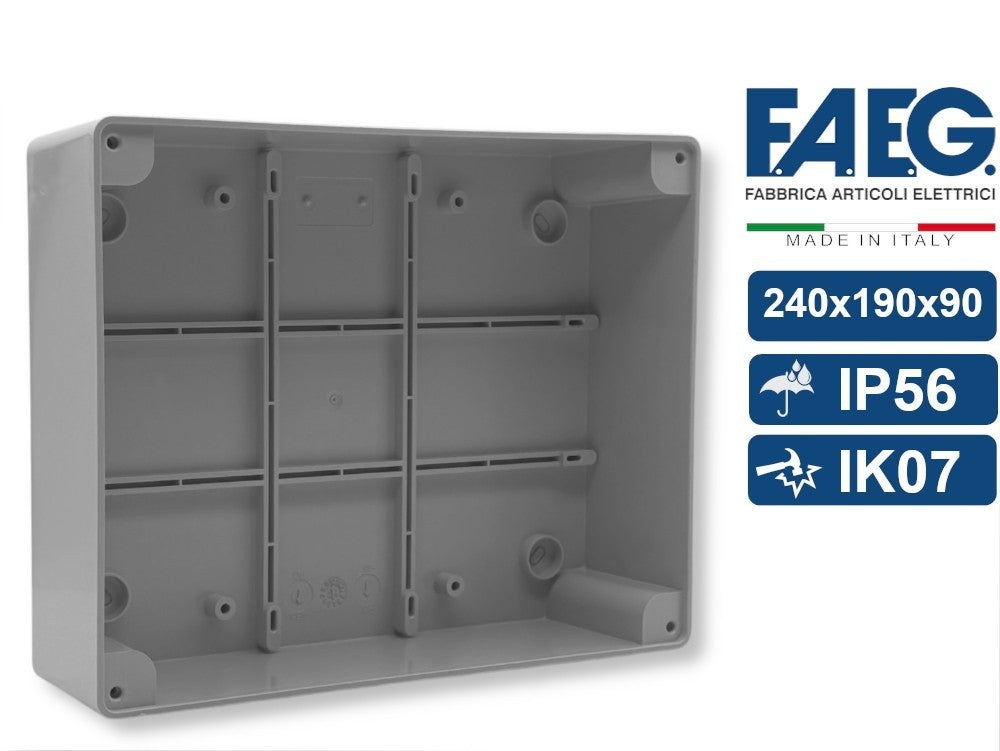 Scatola Di Derivazione Stagna IP56 Con Pareti Lisce 240x190x90