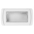 Placca Idrobox 4 Moduli Bianca IP55 Compatibile Vimar Arke'