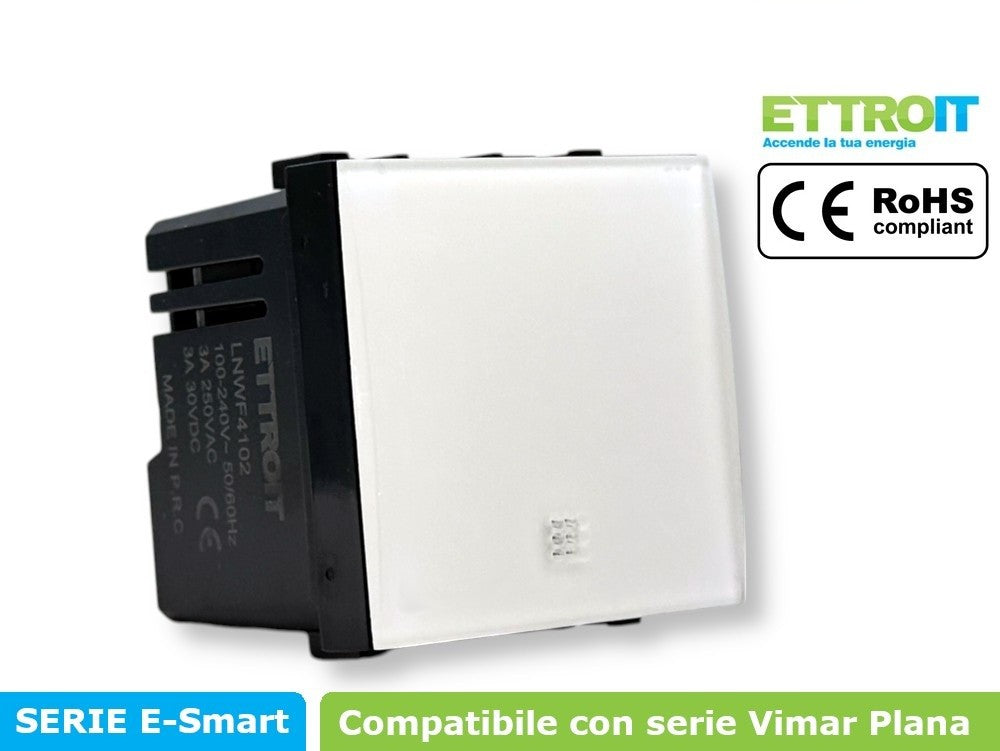 Termostato Programmabile Da Incasso 2P 240V Touch Compatibile Vimar Plana