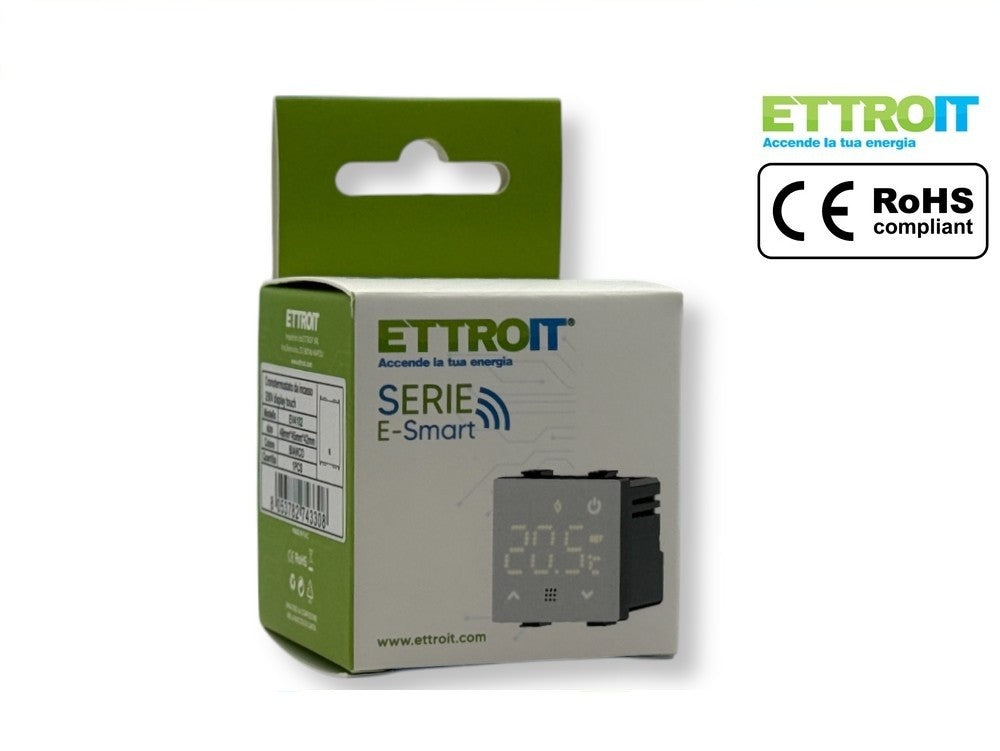 Termostato Programmabile Da Incasso 2P 240V Touch Compatibile Vimar Plana