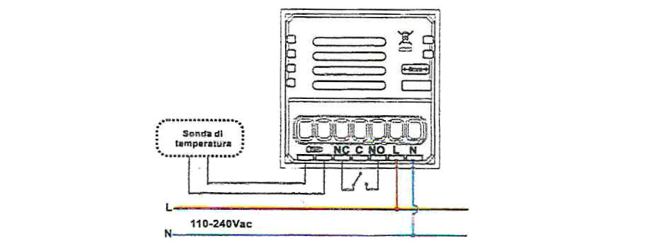 Termostato Programmabile Da Incasso 2P 240V Touch Compatibile Vimar Plana