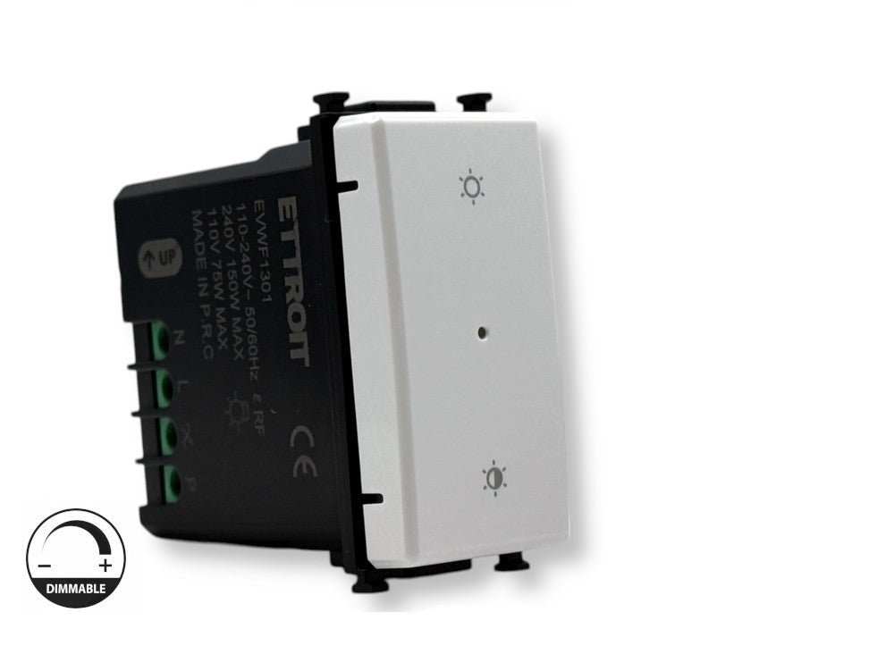 Interruttore / Dimmer smart Wifi Connesso app Tuya Compatibile con Vimar Plana Ettroit