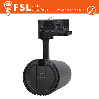 FSL Proiettore a Binario Trifase Nero CCT 3white 3000-4000-6500k 30W 3500lm 36°