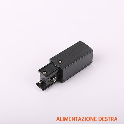 FSL Testata di Alimentazione Destra Per Binario Trifase Colore Nero