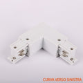 FSL Connettore Forma L Sinistra per Binario Trifase Colore Bianco