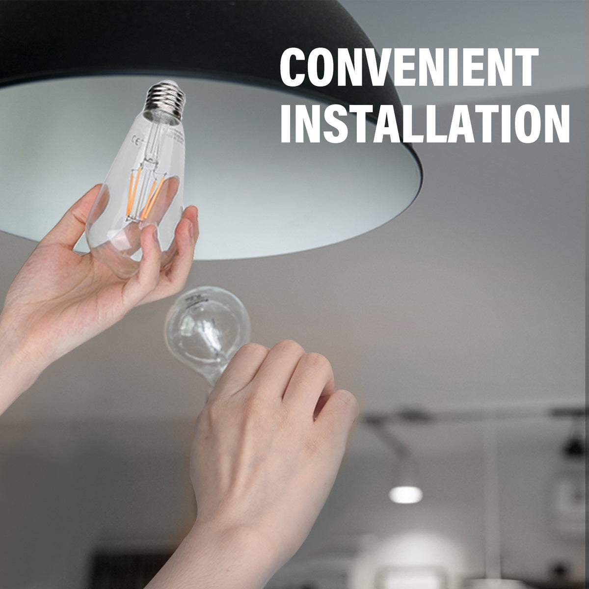 Lampadina Led a Filamento E27 ST64 4W Bianco caldo 2700K