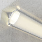 Profilo in Alluminio 2 Metri Angolare Silver per Striscia Led
