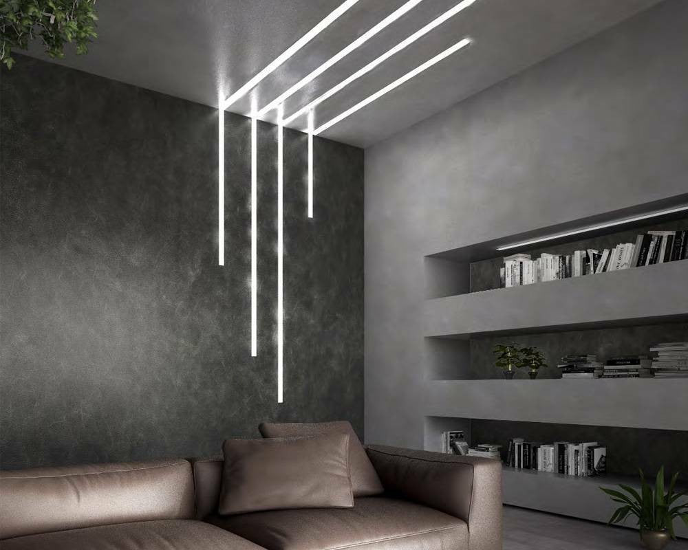 Kit 7 Pezzi Taglio di Luce Led Integrati Nel Cartongesso 2 mt x 12 cm