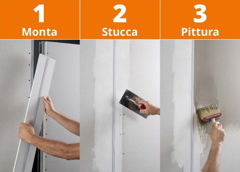 Kit 7 Pezzi Taglio di Luce Led Integrati Nel Cartongesso 2 mt x 12 cm