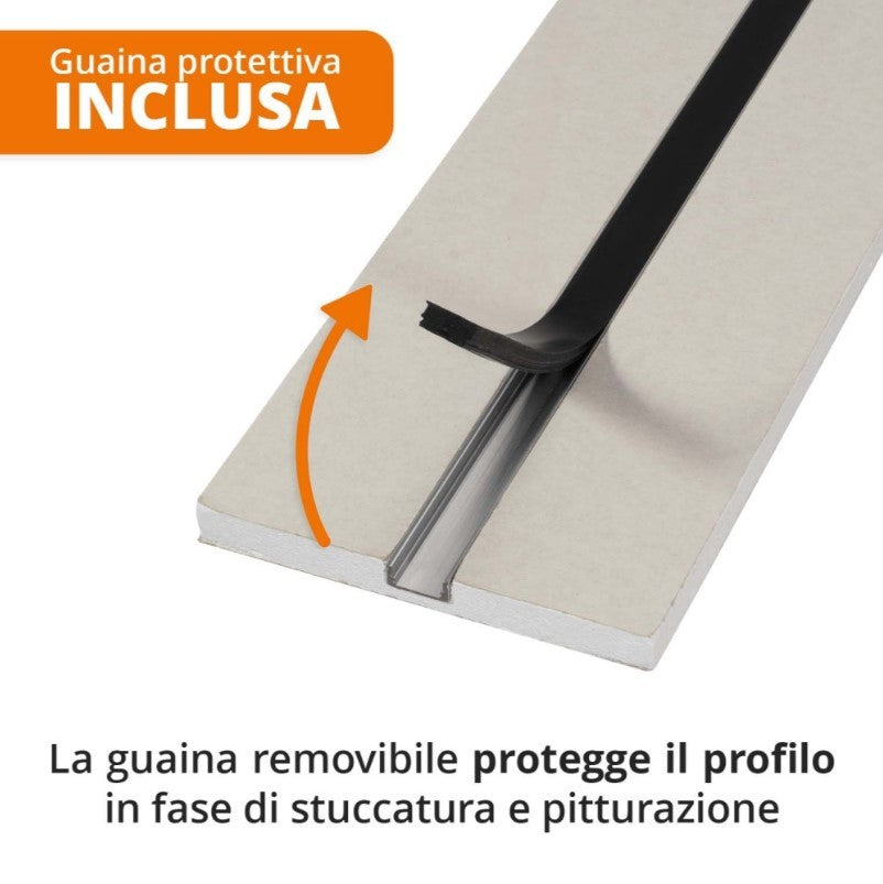 Kit 7 Pezzi Taglio di Luce Led Integrati Nel Cartongesso 2 mt x 12 cm