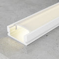 Profilo in Alluminio 2 Metri per Striscia Led Bianco Kit Completo