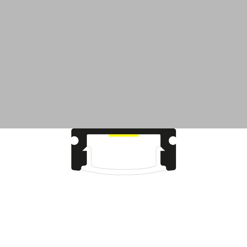 Profilo in Alluminio 2 Metri per Striscia Led Bianco Kit Completo