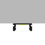Profilo in Alluminio 2 Metri per Striscia Led Nero Kit Completo