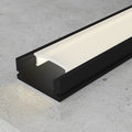 Profilo in Alluminio 2 Metri per Striscia Led Nero Kit Completo