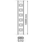 Striscia Led 10W/MT 24V Smd High Lumen IP20 2300LM/MT 10 Metri 4000K