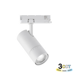 Proiettore LED a Binario Bianco Trifase Zoomabile 3 in 1 CCT 3000-4000-6500K