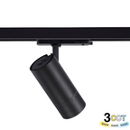 Proiettore LED a Binario Nero Trifase Zoomabile 3 in 1 CCT 3000-4000-6500K