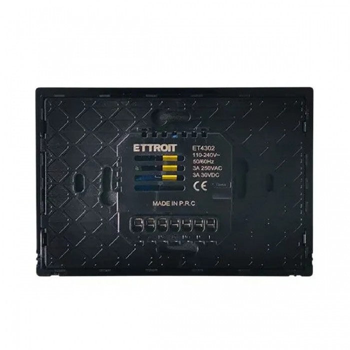 Cronotermostato Da Incasso Nero per Scatola 503 230V Caldo/Freddo