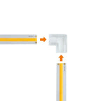 Connettore Angolare per Strisce LED COB Monocolore da 8mm IP20 - CF 2PZ
