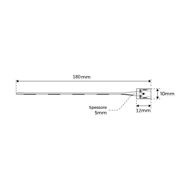 Connettore di Alimentazione per strisce LED COB Monocolore da 8mm - CF 2PZ
