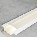 Profilo in Alluminio 2 Metri da Incasso per Striscia Led Bianco