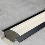 Profilo in Alluminio 2 Metri da Incasso per Striscia Led Nero