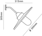 Applique Vintage Da Parete JEREZ Da Esterno in Acciaio e Vetro Bianca E27