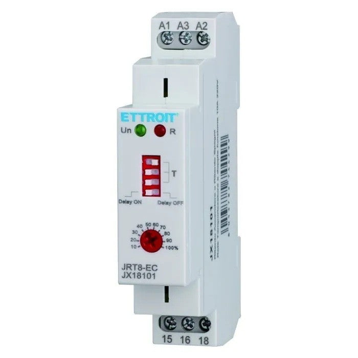Ettroit Relè Temporizzatore Doppia Funzione Ritardo Accensione/Spegnimento AC 230V 1 SPDT 10A