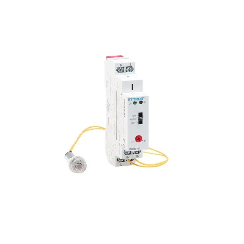 Ettroit Interruttore Crepuscolare DIN con Sensore Fotoelettrico 16A 220V