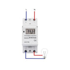 Ettroit Timer Digitale Programmabile Guida DIN 220V 16A con Display Fino a 8 Programmi