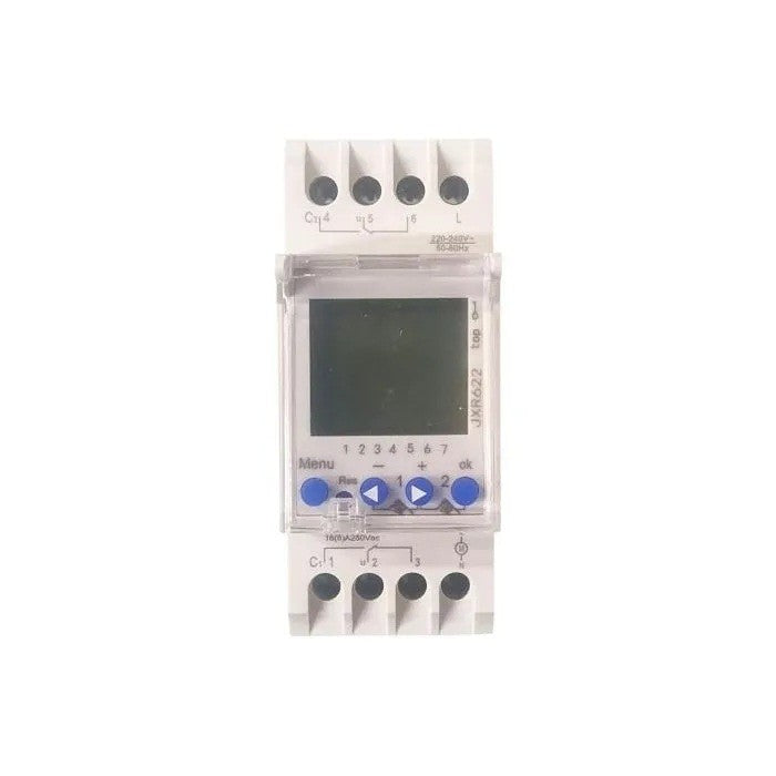 Ettroit Interruttore Astronomico Orario Timer Settimanale DIN 2 Canali 16A 230V