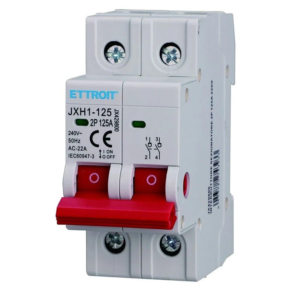 Ettroit Interruttore Sezionatore DIN 2P 125A 240V JX429800