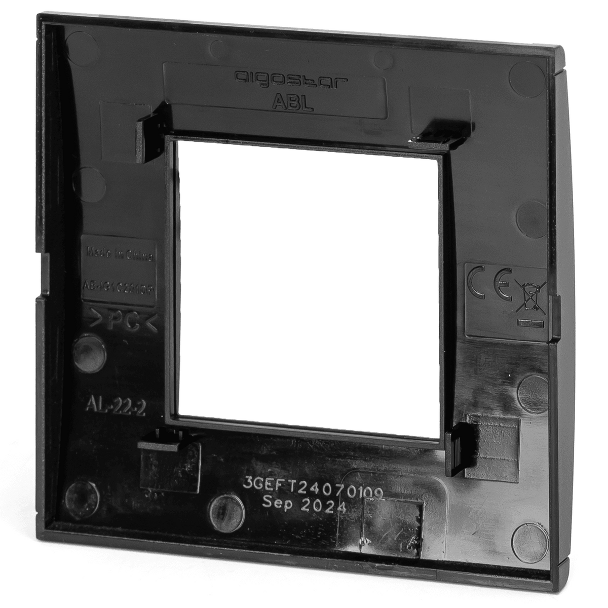 Placca 2 Moduli Nera Opaca In Plastica Compatibile Bticino Living Light