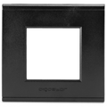 Placca 2 Moduli Nera Opaca In Plastica Compatibile Bticino Living Light