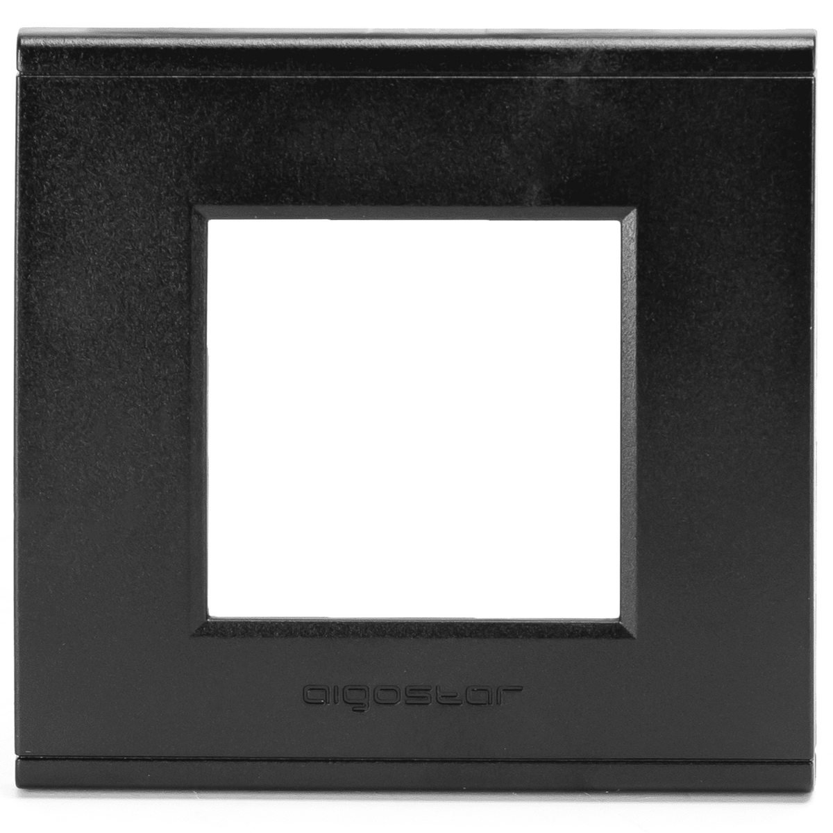 Placca 2 Moduli Nera Opaca In Plastica Compatibile Bticino Living Light