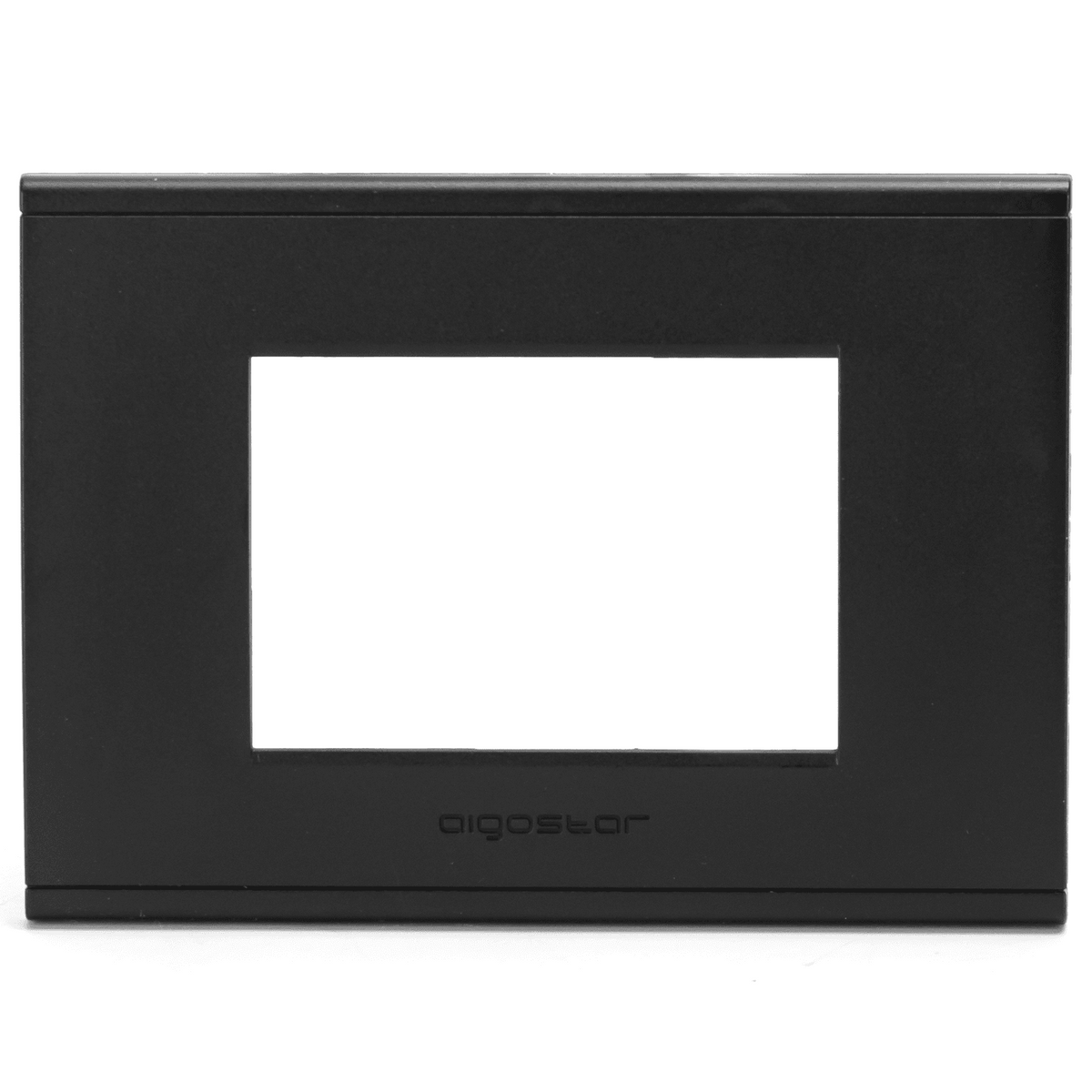 Placca 3 Moduli Nera Opaca In Plastica Compatibile Bticino Living Light