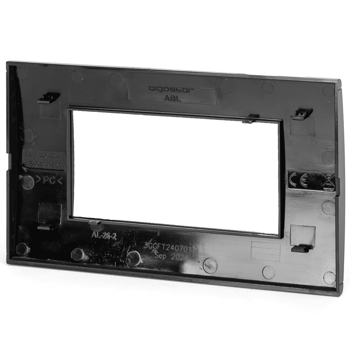 Placca 4 Moduli Nera Opaca In Plastica Compatibile Bticino Living Light