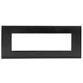 Placca 7 Moduli Nera Opaca In Plastica Compatibile Bticino Living Light