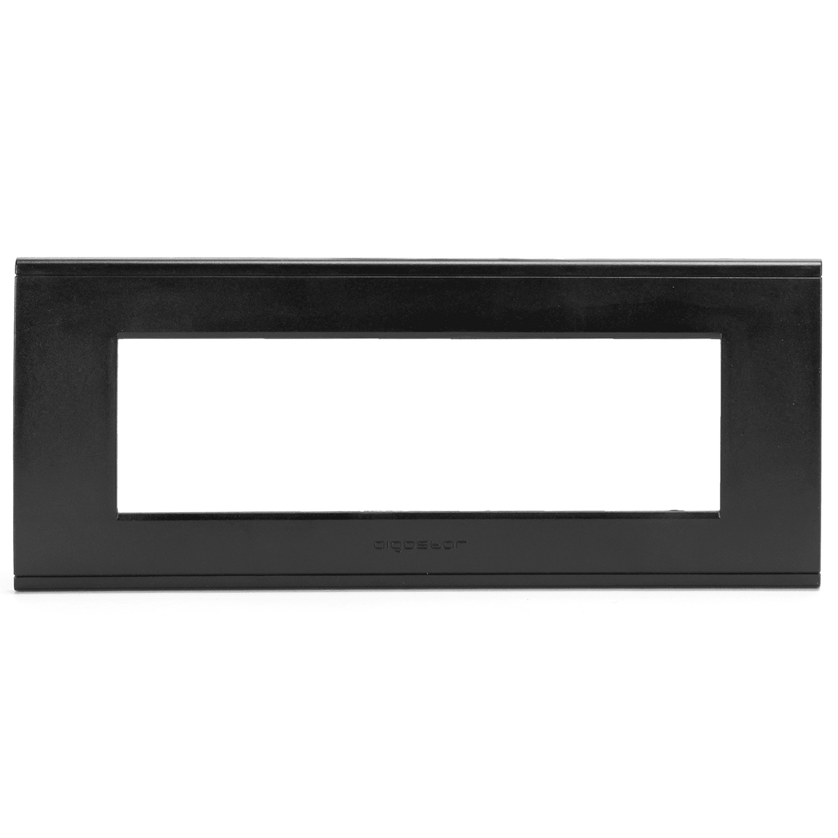 Placca 7 Moduli Nera Opaca In Plastica Compatibile Bticino Living Light