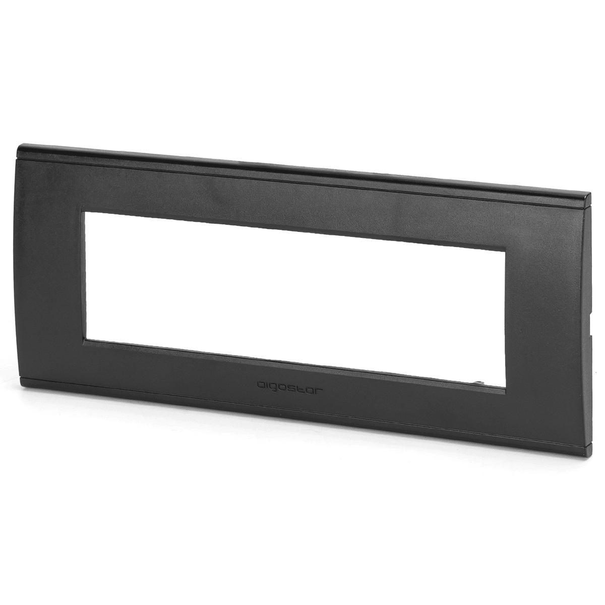 Placca 7 Moduli Nera Opaca In Plastica Compatibile Bticino Living Light