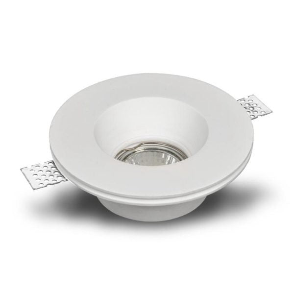 Portafaretto in Gesso Ceramico Conico Alto da Incasso per GU10/MR16