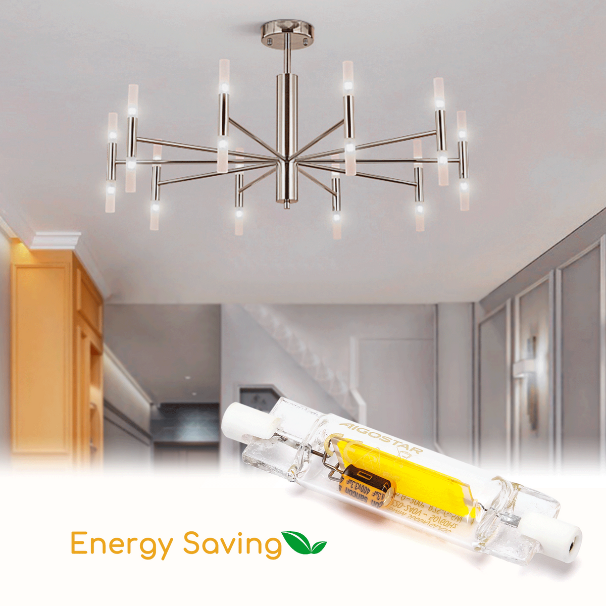 Lampadina Led R7S Lineare 78mm 4,5W COB Bianco Freddo 6500K