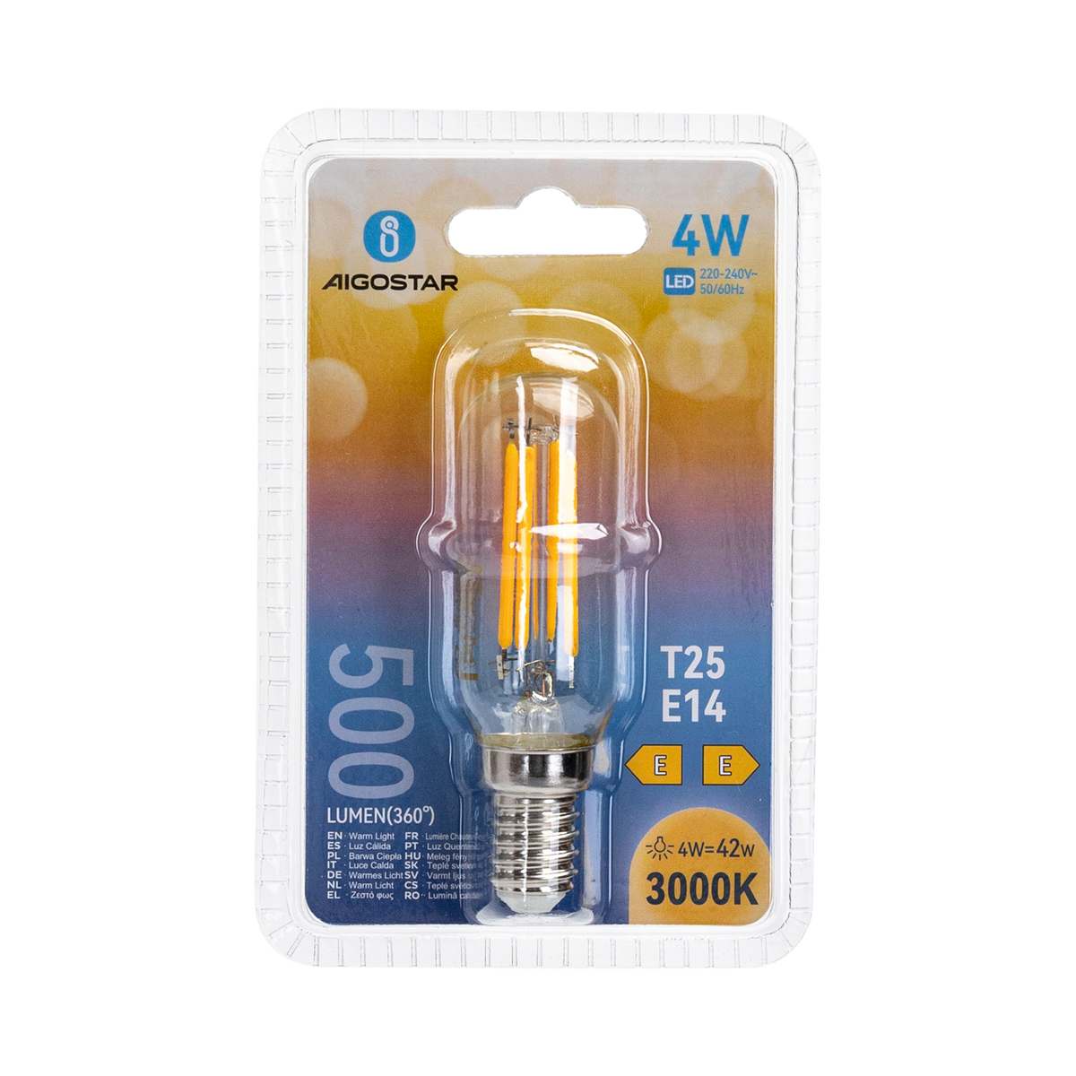 Lampadina per cappa E14 T25 4W Bianco caldo 3000K