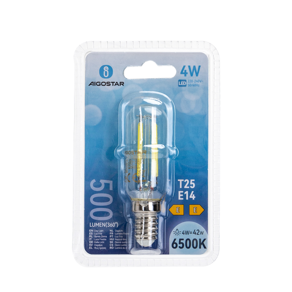 Lampadina per cappa E14 T25 4W Bianco Freddo 6500K