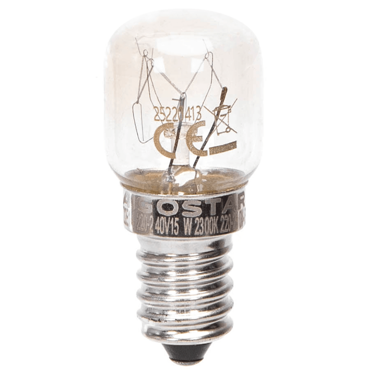 Lampadina da forno E14 T22 15W Bianco caldo 2850K