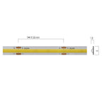 Striscia Led COB XSOLIS Arelux 10W/MT 24V IP20 8mm 3000K 5MT CRI 90