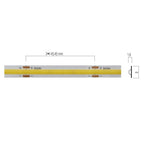 Striscia Led COB XSOLIS Arelux 12W/MT 24V IP20 8mm 3000K 5MT CRI 90