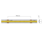 Striscia Led COB XSOLIS Arelux 8W/MT 24V IP20 8mm 4000K 5MT CRI 90