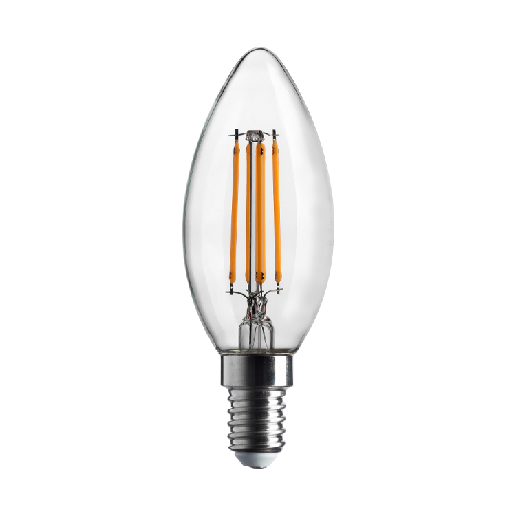 Lampadina Led Filamento E14 C35 Candela 4,5W Luce 2700K Bot Lighting
