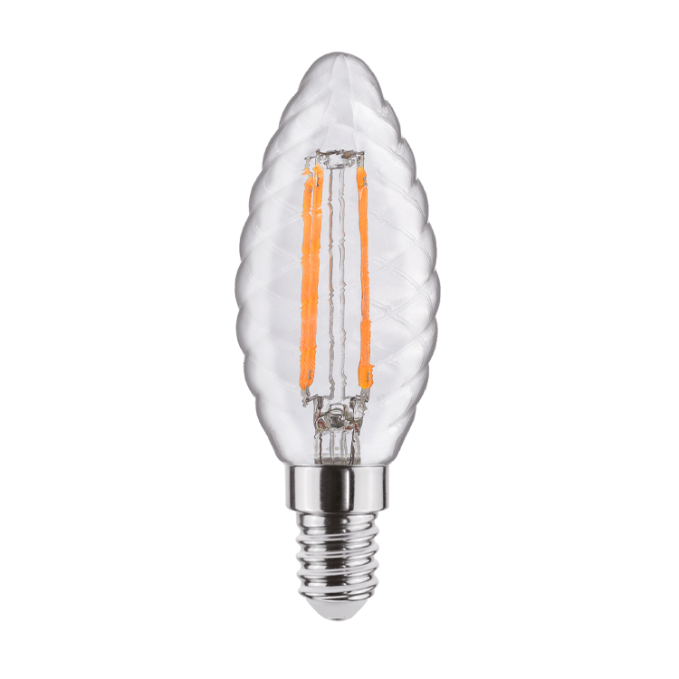 Lampadina Led Filamento E14 C35 Tortiglione 6,5W Luce 2700K Bot Lighting Kai